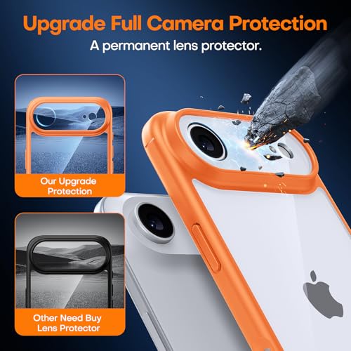Image of TAURI for iPhone Air Case, with Screen Protector, Orang