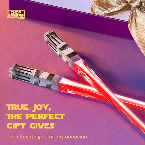 Lightsaber Led Light Up Chopsticks (1-Pair, Red)