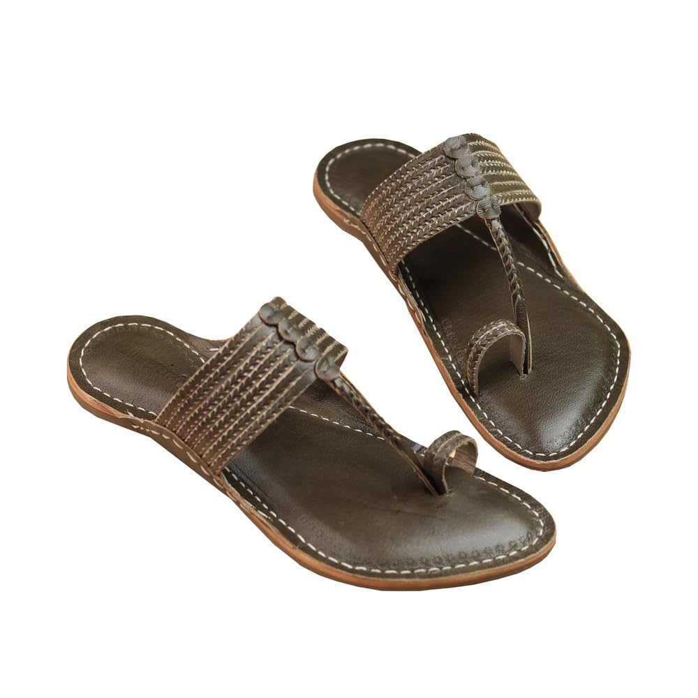 Embossed Veni | Premium Men’s Kolhapuri Chappal | Genuine Leather | GI Tagged-image-37