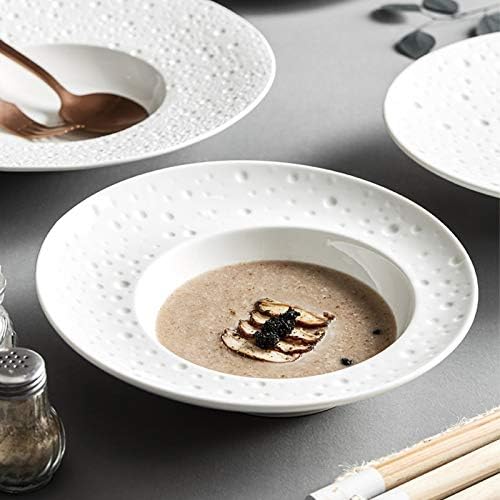 Miniatura 2 de WULFY Vajilla Ceramic Plates Can Be Used to Place Vegetable Soup, Broth, Cold Dishes, Noodles, and Fruits at Home (Size  Small)