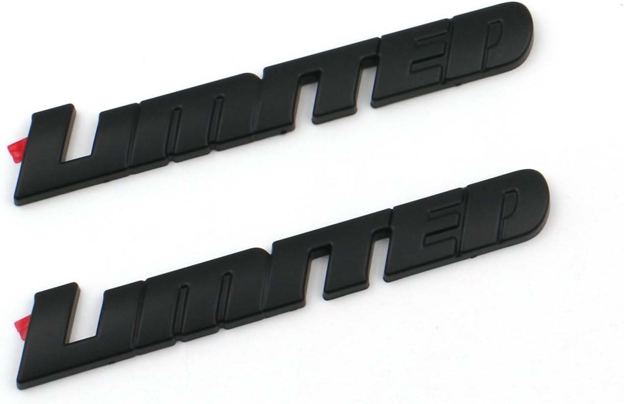 2pcs Overlay Matte Black Door Limited Emblem Compatible with Sequoia Tacoma Tundra 4Runner (Matte Black)