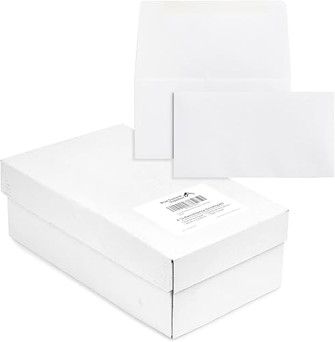 Blue Summit Supplies Sobres de remesas 500 #6 34 con sello de goma para donaciones, cheques o efectivo, 6 12 x 3 58 pulgadas, sobres blancos en