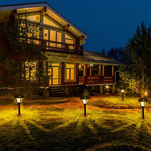 SOLPEX Solar Path Lights Outdoor, 6 Pack LED Solar Pathway Lights, Waterproof Solar Yard Lights for Yard, Patio, Landscape, Walkway (Warm White)