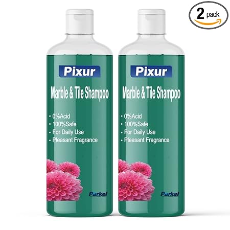 Pixur Marble And Tile Shampoo Orchid Pack Of 2 Pcs x 1 L/Floor Cleaner/Thick Liquid / 0% Hcl Acid/Safe On All Type Floor/Eco Friendly/No Harmful Chemicals/For Home,Office,Kitchen,Bathroom