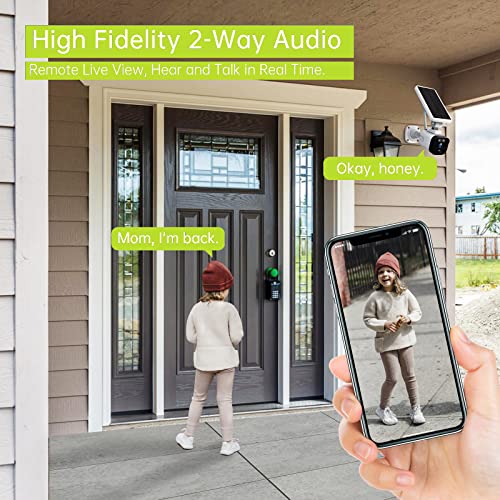 Camblink [4Mp Night Vision+Motion Detection] Wireless Solar Security Camera System For Home Outdoor (3 Cameras With Base Station), 2-Way Audio, App Remote, Ip65 Waterproof, Sd/Cloud Storage #TOP3