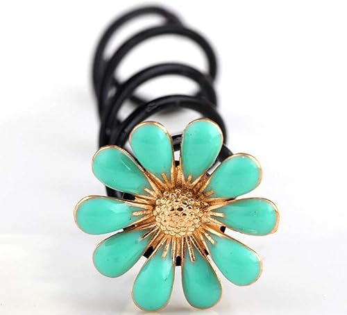 Miniatura 5 de Vpang 5 horquillas de pelo en espiral de margarita, espiral, bobinas para el cabello, pinzas para el cabello para boda, nupcial, flor de metal,