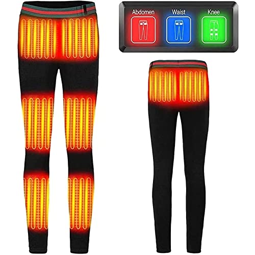 FYLZW USB Elektrisch Beheizte Herren Thermohose Leggings 8 Heizungen 3 Unabhängige Temperatur Winter Warme Baumwolle Lange Hose Beheizte Hosen Thermohose Hosen Für Kaltes Wetter Outdoor Cover