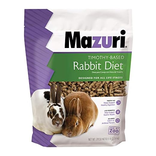 Mazuri | Nutritionally Complete Timothy Hay-Based Rabbit Food | 5 Pound (5 lb.) Bag