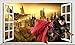 Chicbanners Harry Potter V670 Sticker mural autocollant 3D Motif château de Poudlard Hedwig 1000 mm de large x 600 mm de profondeur