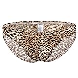 KAIXLIONLY Herren Unterhosen Unterwäsche Leopard Slips für Männer Unterhose Herren Neue High-Profile Low-Waist Unterwäsche Leoparden-Print Unterwäsche