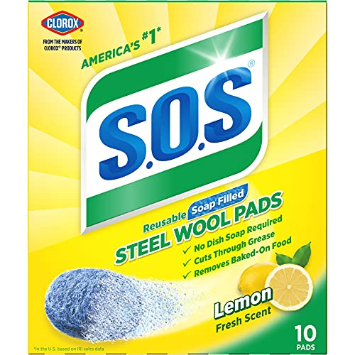 Image of S.O.S Steel Wool Soap Pads, Lemon Fresh, 10 Count