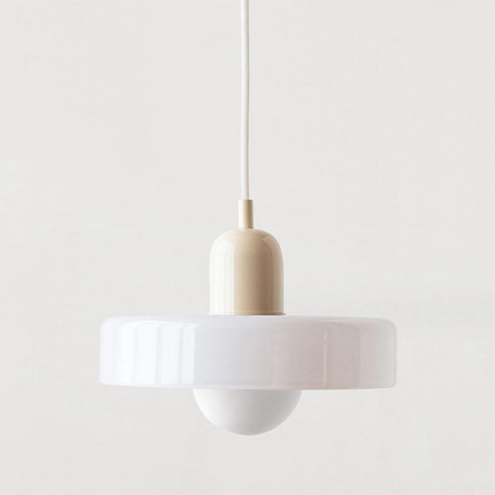 Mid Century Pendant Light Retro Green Glass Hanging Light Farmhouse Single Ceiling Pendant Light Kitchen Island Sink Nordic Modern Chandelier for Bedroom Dinning Room Cafe (Size:25CM,Color:F)
