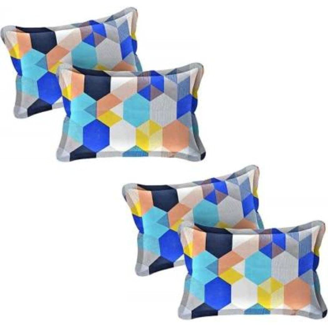 Supreme Home Collective Beautiful Printed Microfiber Pillow Cover (Pack of 4 Pillow Covers)….