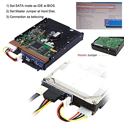 Adaptador tarjeta cablecc Sata a IDE para disco duro miniatura 7
