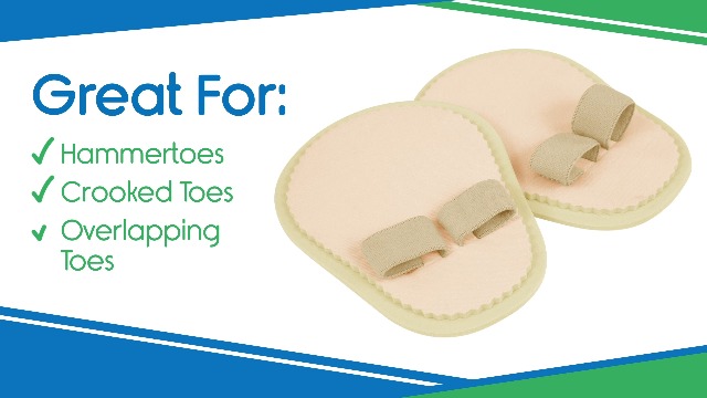 Image of VIVEsole Budin Splint Toe Straightener (Pair) - Hammer Toe Corrector for Women, Men - Crooked Toe, Joint Realign Cushion Brace for Claw, Curled Toes - Metatarsal Support Loop Guard Alignment Wrap