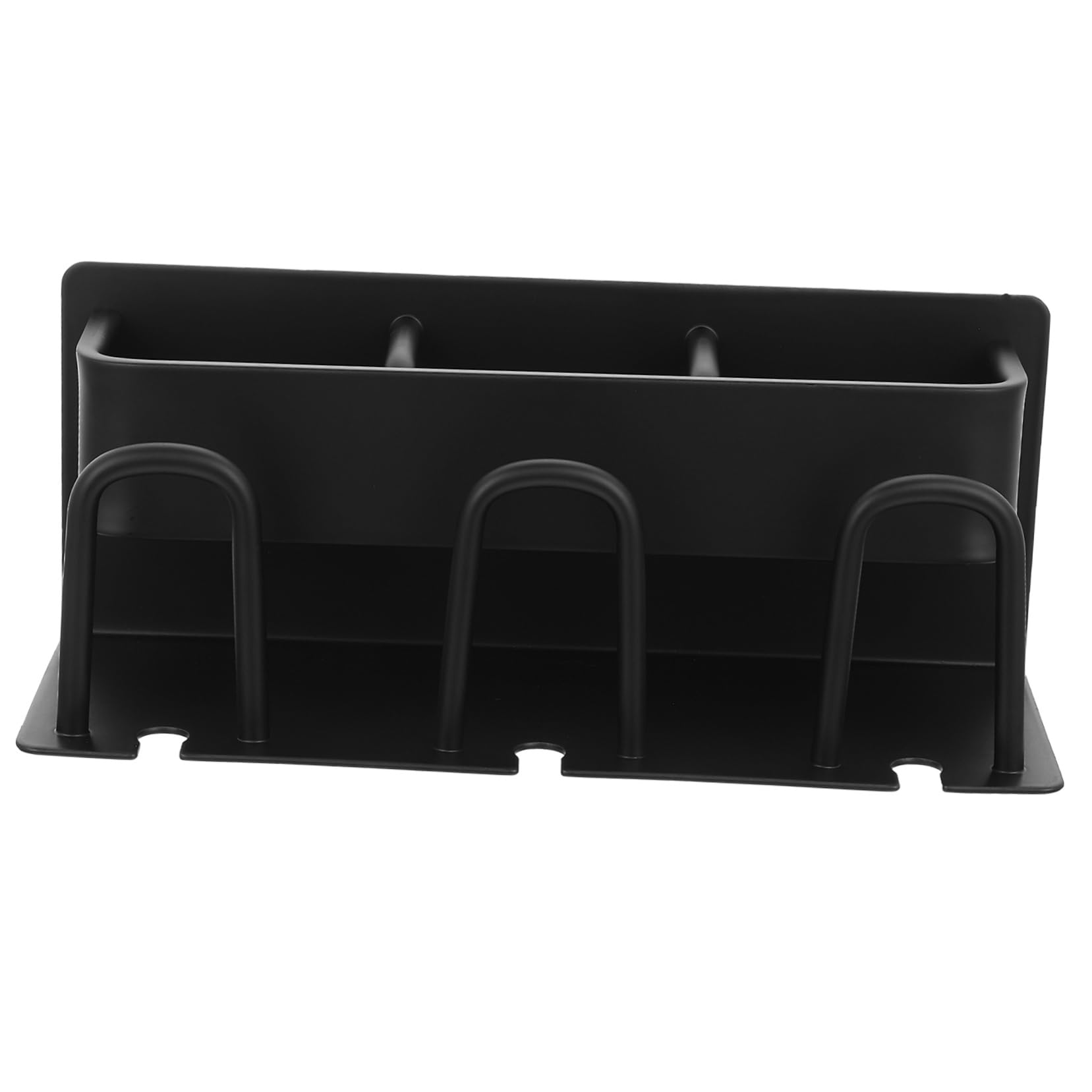 Porta Spazzolino da Bagno in Alluminio Nero, Robusto e Drenaggio Dell'acqua, Mensola da Parete per Lavabo e Doccia