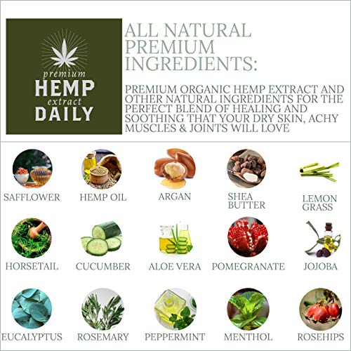 Hemp Daily Triple Strength Intensive Cream | Topical Salve with Essential Oils | Vegan, Organic Ingredients | Classic Mint, 1.70 Ounce | Single - Image 8