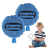Pluvyze 2 Stück Pupskissen Furzkissen Groß Laut, Selbstaufblasend Cushion Pupskissen, Lustige Whoopee Cushion, Streich Requisiten, Partyspielzeug für Erwachsene und Kinder (Blau 10.5 cm)