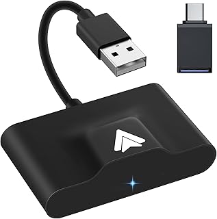 Android Auto Wireless Adapter, Android Auto Adapter, Wireless Android Auto for OEM Factory Wired Android Auto Cars Plug & Play Easy Setup,Converts Wired Android Auto to Wireless.