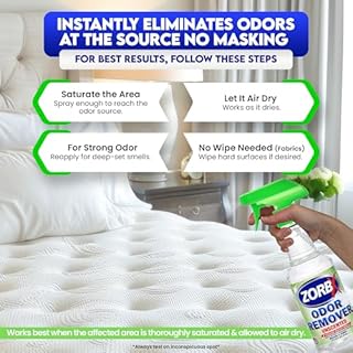 ZORBX Unscented Odor Eliminator for Strong Odor 16 Fl Oz - Used in Hospitals & Healthcare Facilities - Advanced Trusted Formula, Fast-Acting Odor Remover Spray for Dog, Cat, House & Carpet