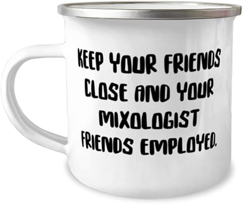 Miniatura 1 de Love Mixologist Gifts, KEEP YOUR FRIENDS CLOSE AND YOUR MIXOLOGIST FRIENDS, Fancy 12oz Camper Mug For Coworkers From Colleagues, Unique bar gifts,