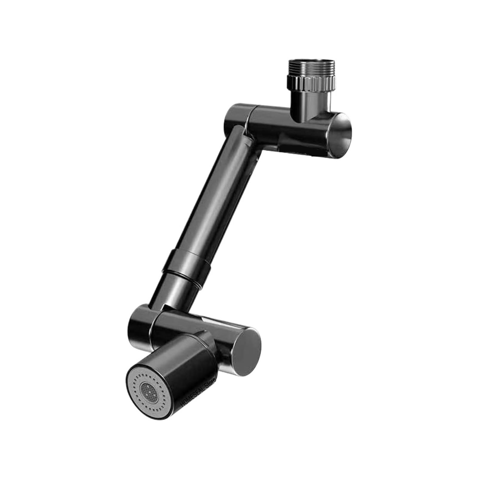 Aireador De Grifo Giratorio Universal Retráctil 1440 °, 2 Modos Salida Agua, Extensor Brazo Robótico, Filtro Salpicaduras For Fregadero Baño Bien Hecho(Dual Modes Black)