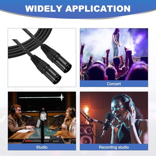 Câble XLR mâle vers mâle 1,5m éliminez les interférences de micro lot de 2