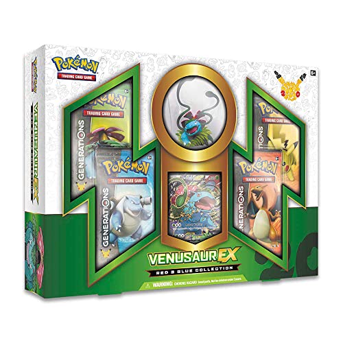 Pokemon TCG: Collection Venusaur-EX Card Game, Red/Blue