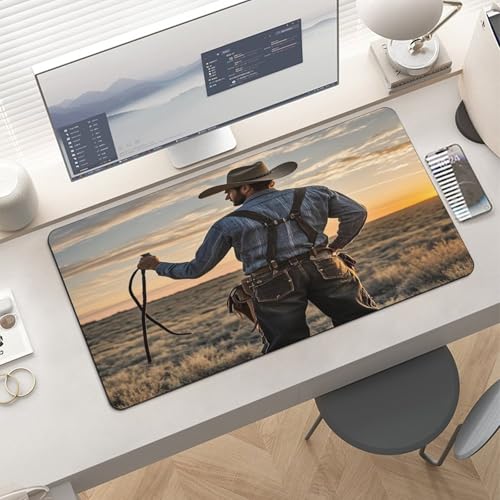 Sous-main de bureau pour clavier d'ordinateur portable style Cowboy West - 6