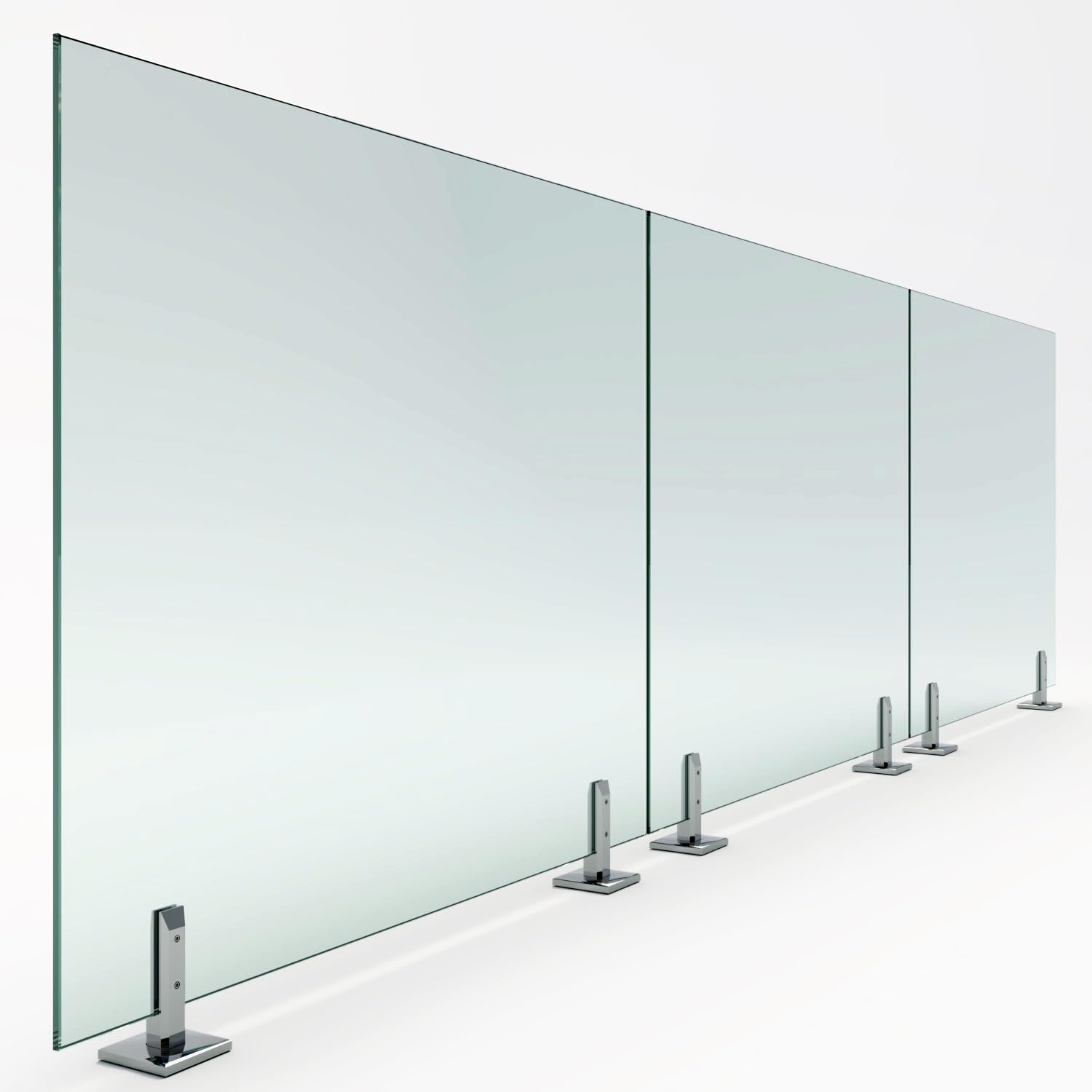 Transparent Guard Railing Frameless Glass Railing Panel 1 2 Clear Tempered Glass Railing ...