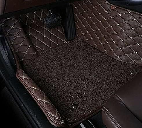 Image of Premium 7D Car Floor Mat Full Set for MG M9-7 Seater (All 3 Rows)|| Luxury Leather with Grass Mat Complete Set || 100% Waterproof and Washable || Color : (Coffee)
