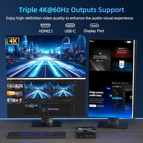 Image of Bmax Mini PC B9 Power Intel Core i9-12900HK(up to 5.0GHz,14C /20T) 32GB DDR4 /1TB NVMe SSD Mini Desktop Computer WiFi6 BT5.2 Gaming Mini Computer DP /Type-C /HDMI Triple-Display 4K /60Hz