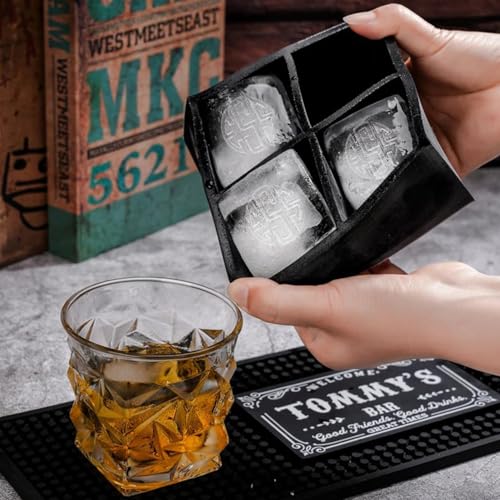 Molde para cubos de hielo monogramados de silicona personalizada miniatura 5