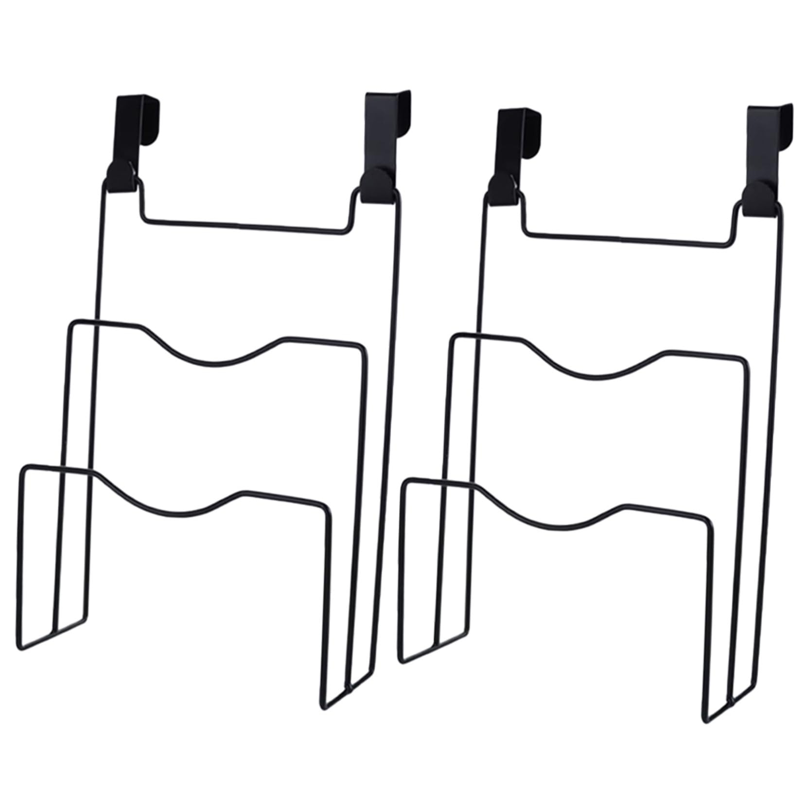 Toyvian Organizzatore Nero Pentola 2 Armadietto per Pezzi Coperchi Ferro | Montaggio su Porta Cucina, Supporto per Coperchi Grandi o Piccoli, Ordine Salvaspazio