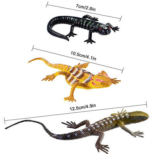 24 Piece Lizard Toy Artificial Model Reptile Lizard Colorful Plastic Lizard Toys Action Figure Educational Toys For Kids Adults Gifts, 12 Designs #TOP1