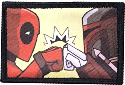 Deadpool Boba Fett Morale Patch. Perfect for Your Tactical Military Army Gear, Backpack, Operator Baseball Cap, Plate Carrier or Vest. 2x3" Hook and Loop Patch. Made in The USA