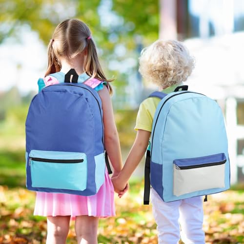 Image of Amylove 12 Pack Backpack in Bulk 17 inch Lightweight Outdoor Travel Bag Classic Bookbags Bulk for Elementary Middle High(Multicolor)