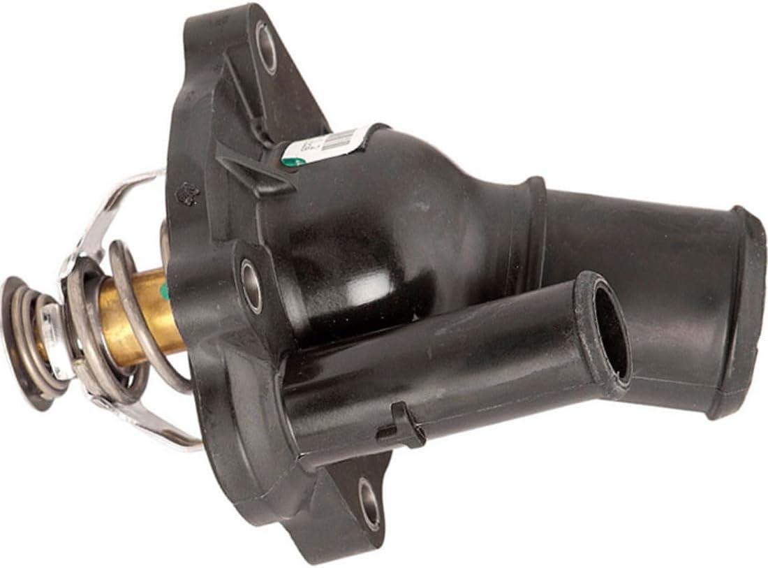 Engine Coolant Thermostat/Water Outlet Assembly for Ford Escape,Focus,Fusion,Ranger,Transit Connect 2001 2002 2003-2016 1 Pcs Replacement 3M4Z8575AB, 3M4Z8575A, 3M4G8575BD