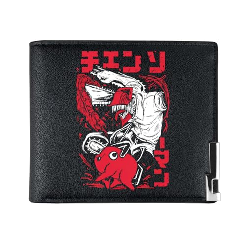 Anime Chainsaw Man Wallet Pu Leather Bifold Multi ID Card Credit Card Holder 3