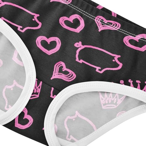 Little Girl Underwear Toddler Panties Kids Undies Pigs Hearts Soft Cotton Briefs 2T-8Y4