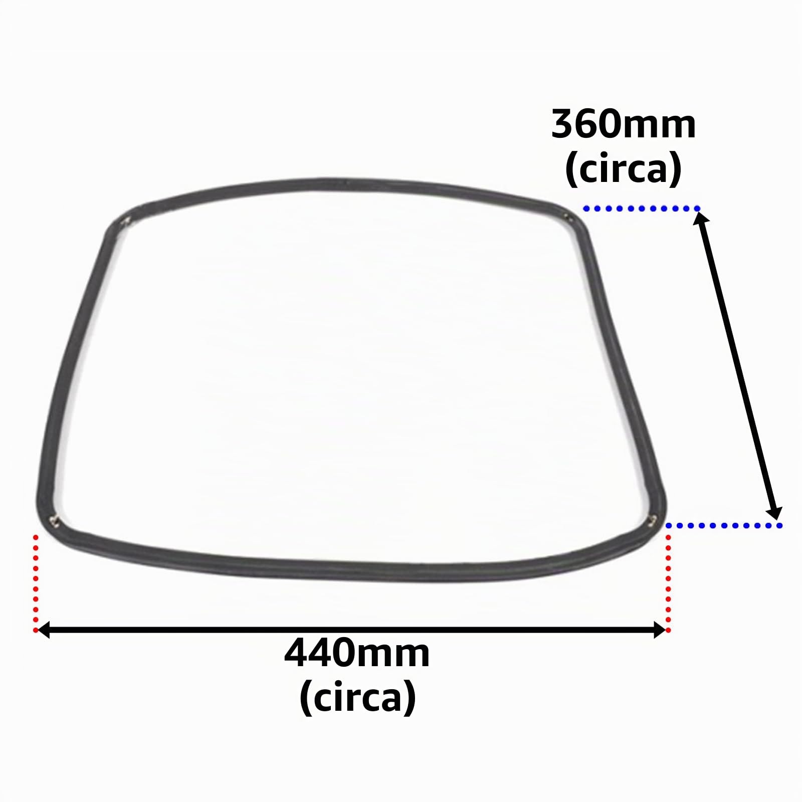 SPARES2GO Guarnizione di Tenuta per Porta Principale compatibile con Smeg compatibile con John Lewis Forno (60 cm, 4 Lati)