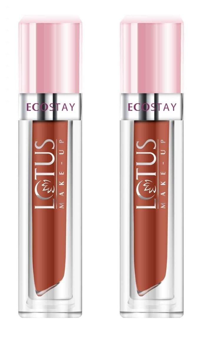 Buy Lotus Makeup Ecostay Matte Lip Lacquer Magical Brown, Brown, 4
