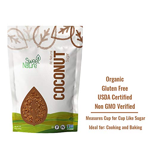 Sweet Nature Coconut Sugar Gluten Free Organic Non Gmo Kosher Keto Friendly 3 Lb, 48 Ounce #TOP2