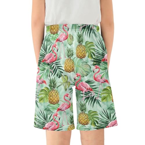 Pink Flamingos D Short Pajama Pants Bottoms Soft Sleepwear with Pockets2