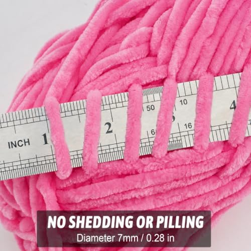 Image of Soft Velvet Chenille Yarn for Crocheting, Super Bulky Yarn for Blankets