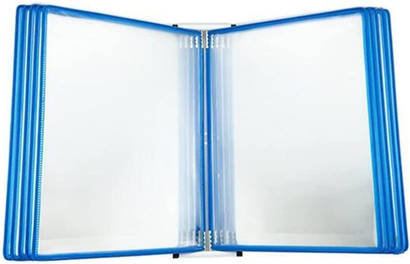 IUokLU Wall Mounted Reference System, 10 Double-Sided Panels Desktop Reference System,Folder Binder,and Wall Display (Blue)