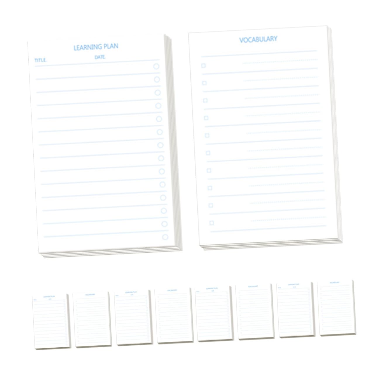 Lurrose 4 Stück 12 Planungsvokabularbuch Notizbücher schreibhefte memoboard nootbook the Notebook Buch praktische Notizblöcke Seitenreiter tragbare Notizblöcke Planungsunterlagen Papier