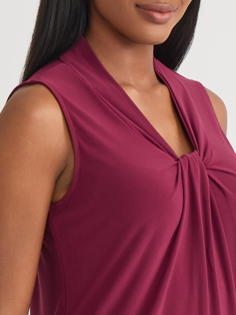 Kasper Women's Sleeveless Knot Front Top