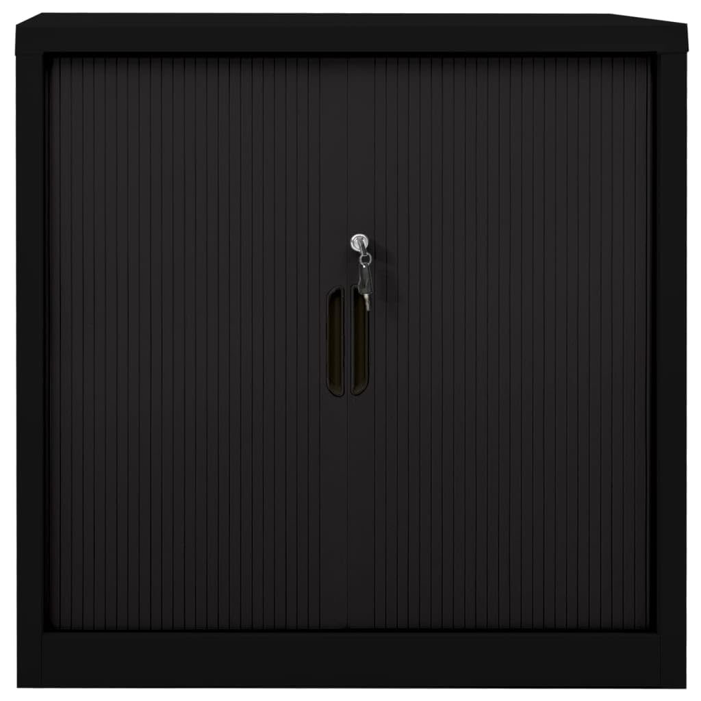 VidaXL Armoire à Portes Coulissantes de Rangement - Organisateur de Couloir Intérieur Noir 90x40x90 cm en Acier