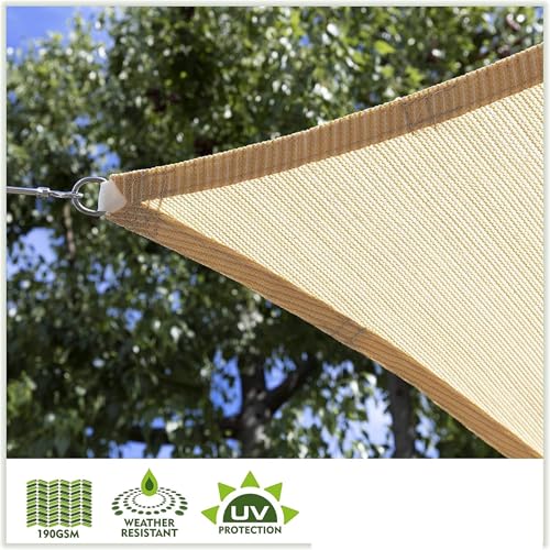 Voile d'ombrage beige pour aménager une terrasse ombragée - 6